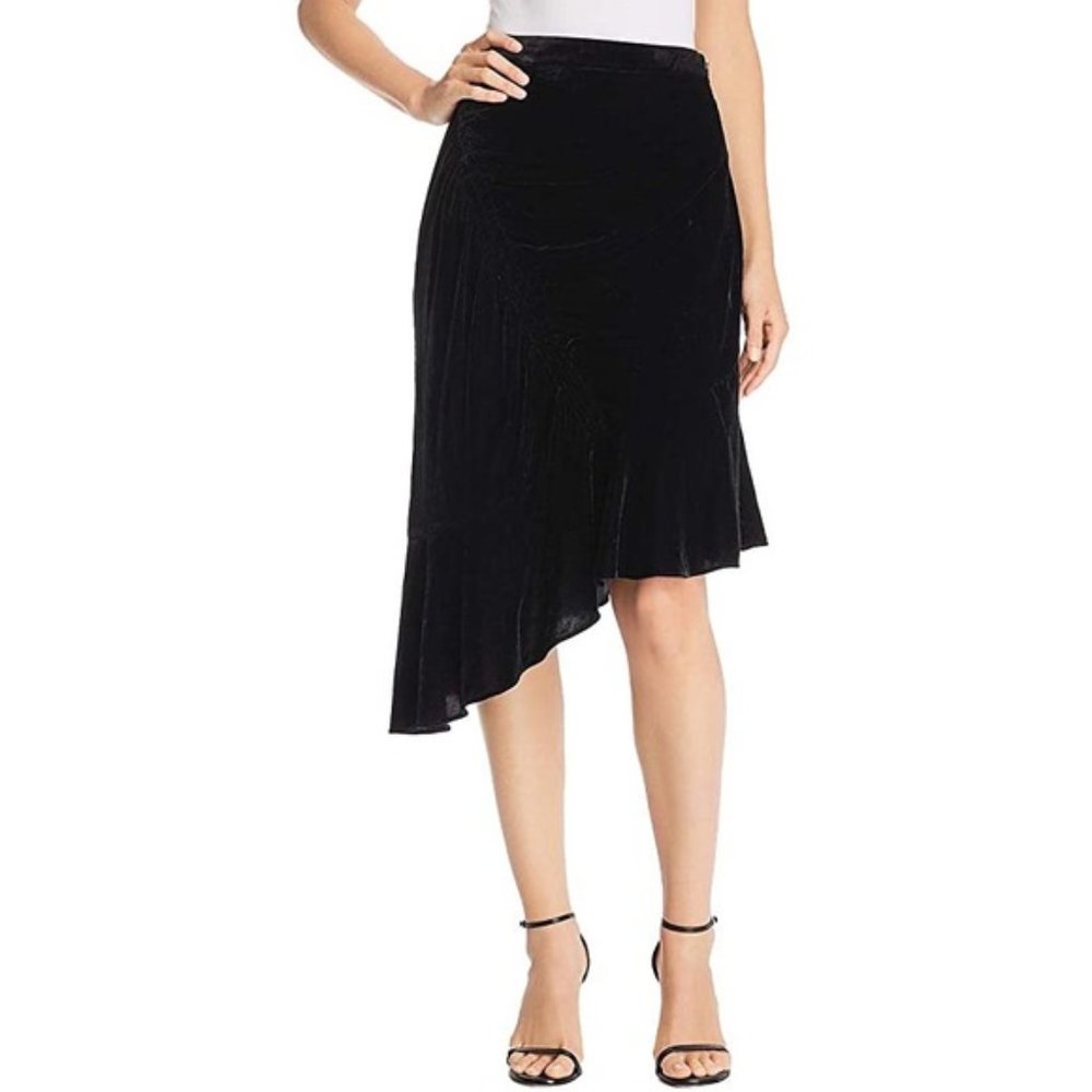 NEW Parker Astrid Velvet Asymmetrical Midi Skirt
